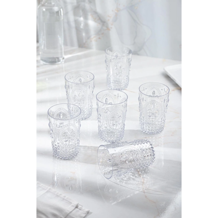 Akrilik Şeffaf Tekli Kısa Bardak & Su Meşrubat Kahve Yanı Bardağı 400 ml ( Cam Değildir )