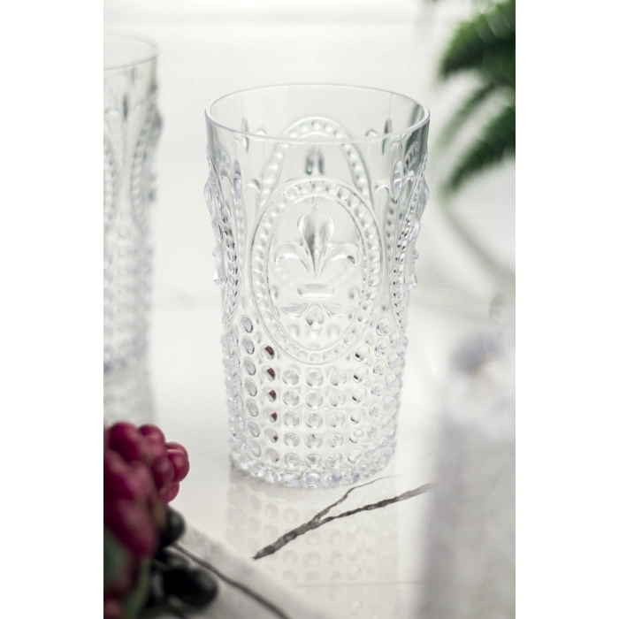 Akrilik Şeffaf Tekli Uzun Bardak & Su Meşrubat Bardağı 750 ml ( Büyük Boy & Cam Değildir )
