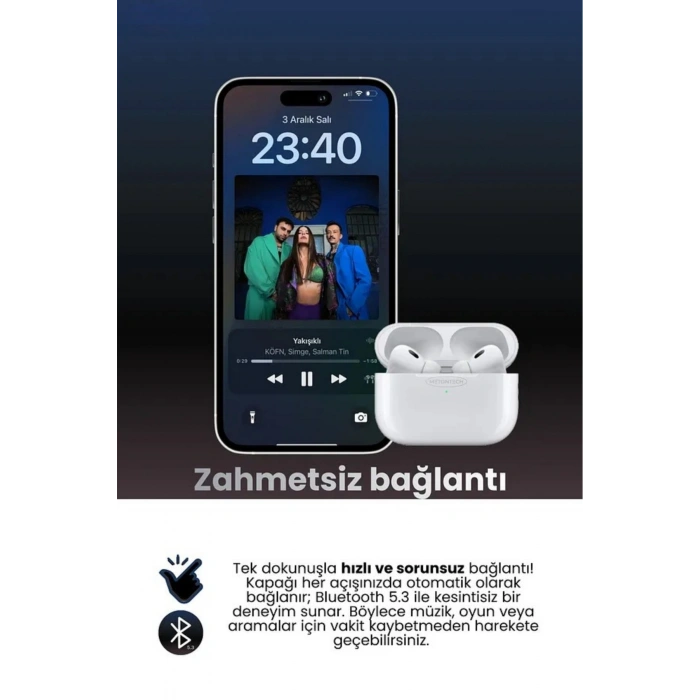 Aktif Gürültü Önlemeli (ANC) Pro TWS Bluetooth Kulaklık, Şeffaf Mod ve Gelişmiş Özellikler