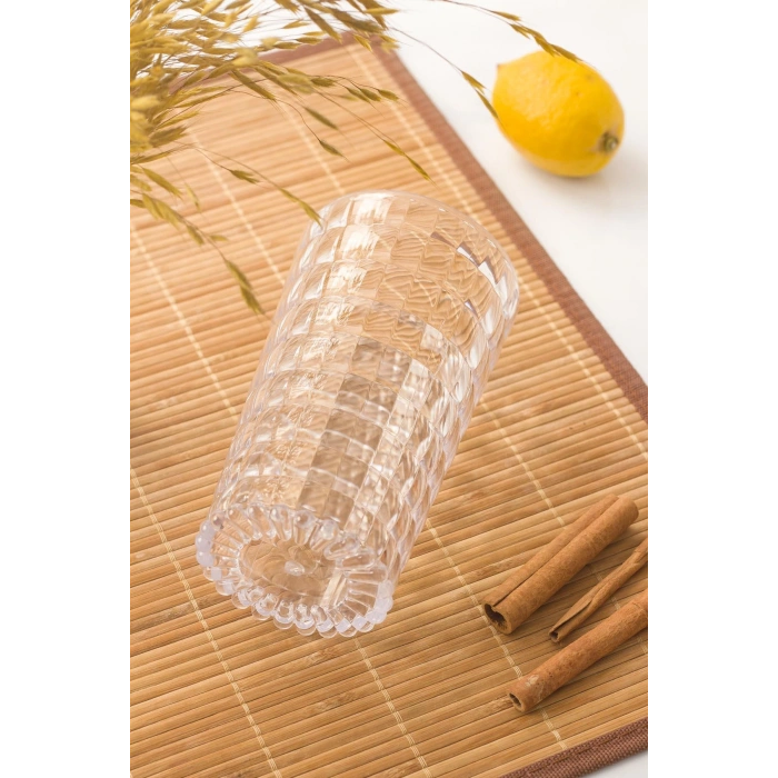 Allegra Şeffaf Bardak - 750 ml Tekli Akrilik Malzeme - Cam Değildir Kırılmaya Dayanıklı