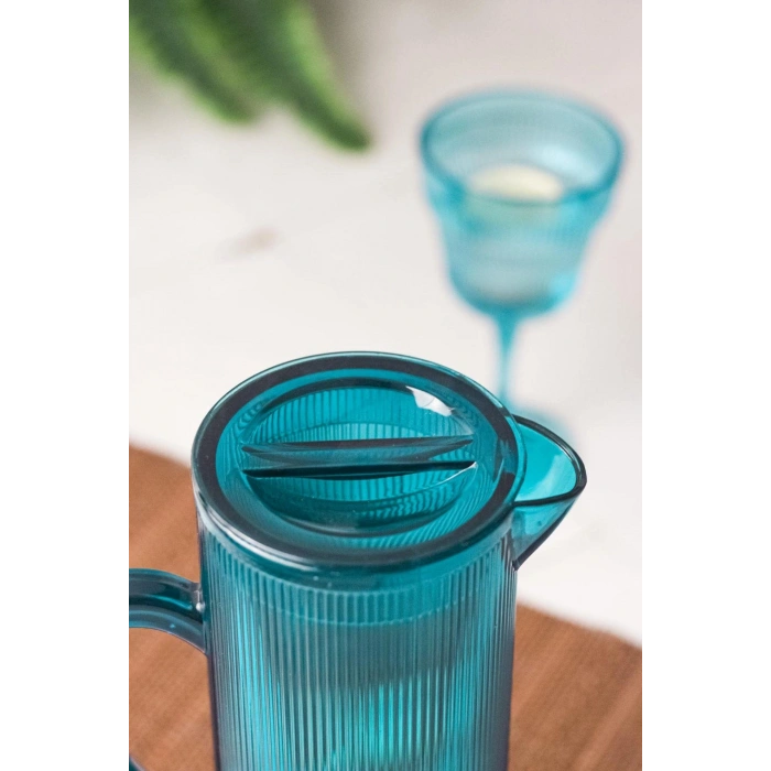 Arkilik Barok 1,5 Lt Aquamarin Sürahi (Buzdolabı Kapak Rafına Sığar)