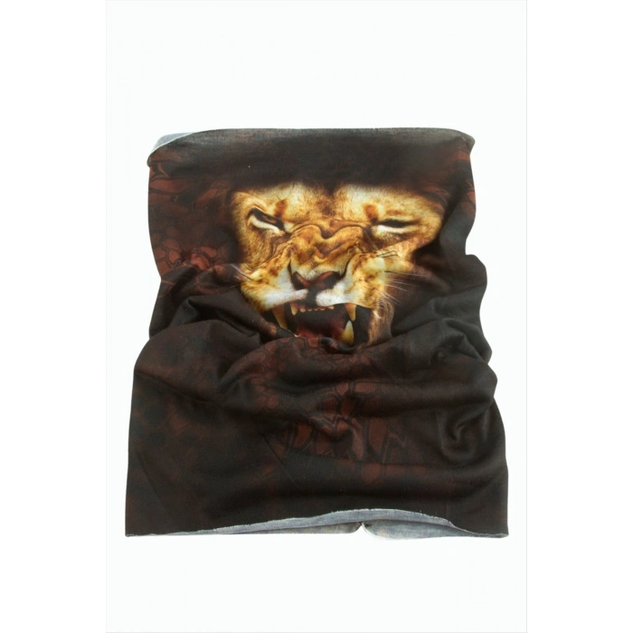 Aslan Desenli Baff Boyunluk