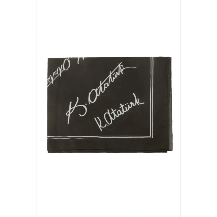Atatürk İmzalı Desenli Bandana 50*50