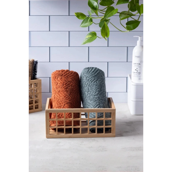 Bambu Organizer Büyük Dolap İçi Düzenleyici Sepet 18x26 cm