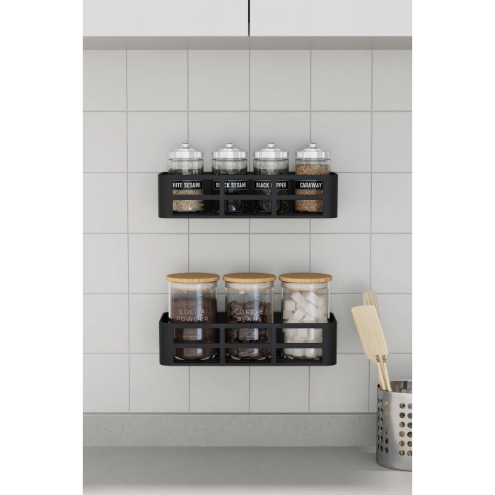 Banyo Düzenleyici Şampuanlık Sabunluk 2 Li Set Lamalı Güçlü Kaliteli Yapışkanlı Duş Rafı Organizer