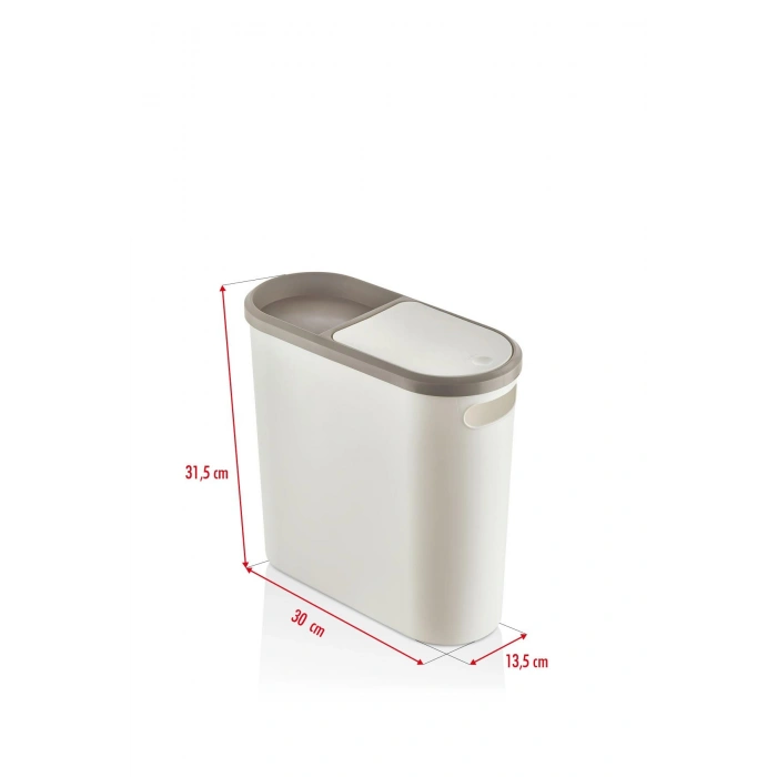 Beyaz Kapaklı WC Kağıtlıklı Çöp Kovası & Ofis Çöp Kovası 10 Lt
