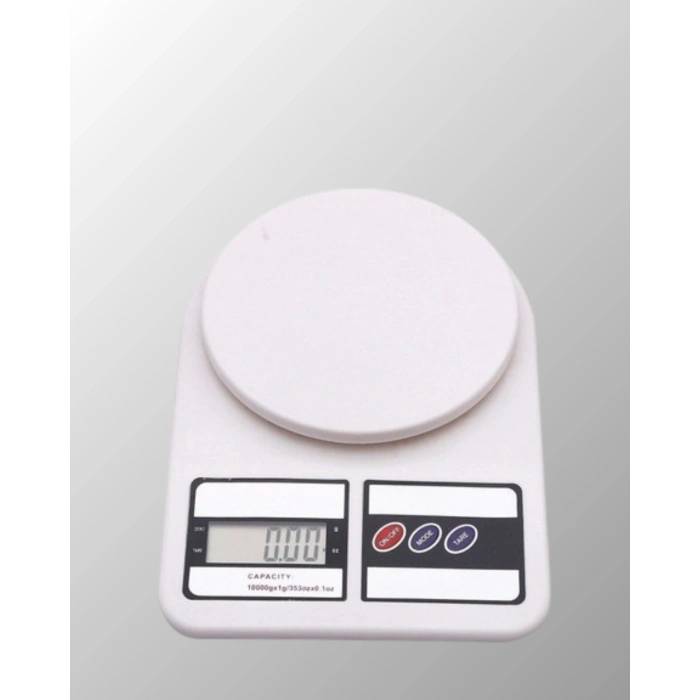 Beyaz Plastik Dijital Mutfak Tartısı – 24x16.8x1.5cm