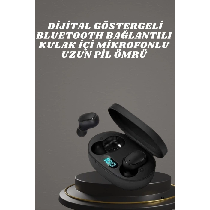 Bluetooth Kulaklık TWS Yüksek Ses Kaliteli Kesintisiz Dijital Göstergeli Kulaklık