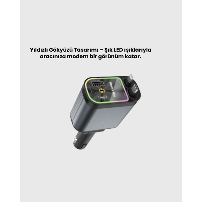 BMW, Mercedes, Audi, Volkswagen Araçlar için 4’ü 1 Arada Hızlı Şarj Cihazı
