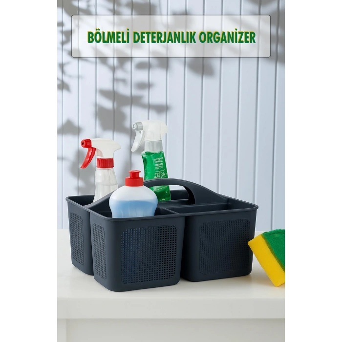 Bölmeli Deterjanlık Organizer Füme