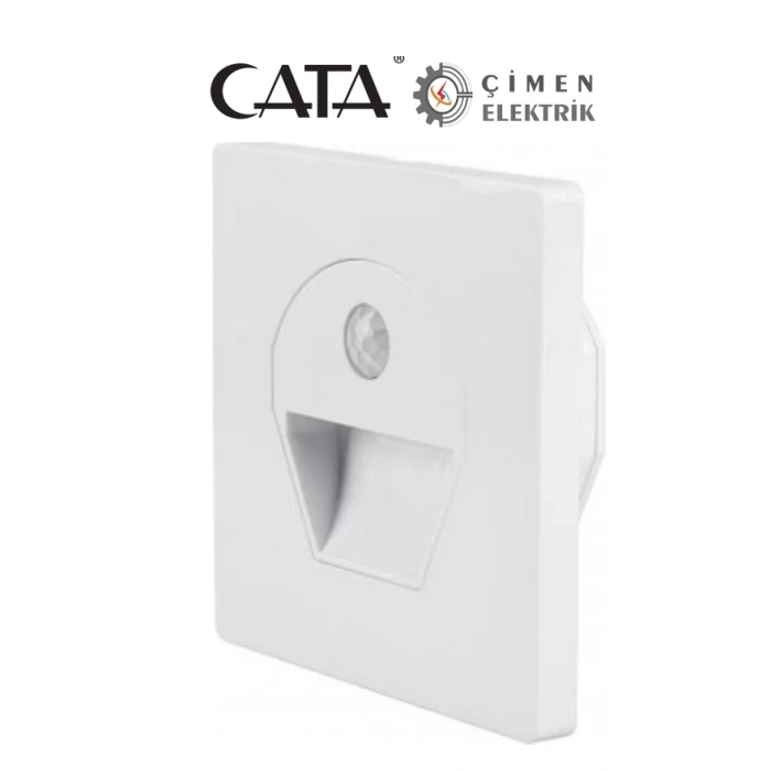 CATA CT 5170 1W Beyaz Kasa Sensörlü Koridor Aydınlatması 6400K Beyaz Işık