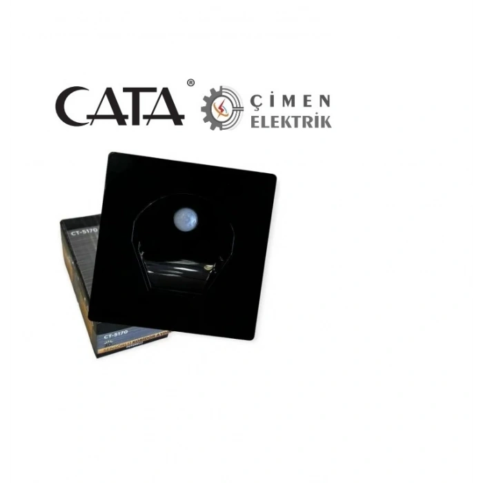 CATA CT 5170 1W Siyah Kasa Sensörlü Koridor Aydınlatması 6400K Beyaz Işık