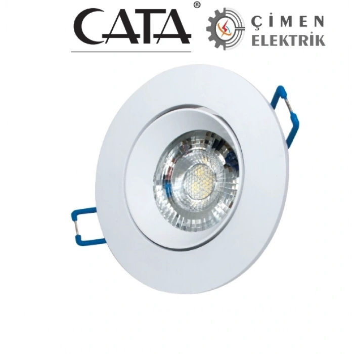 CATA CT 5256 Beyaz Kasa Led Spot 8W 3200K Gün Işığı