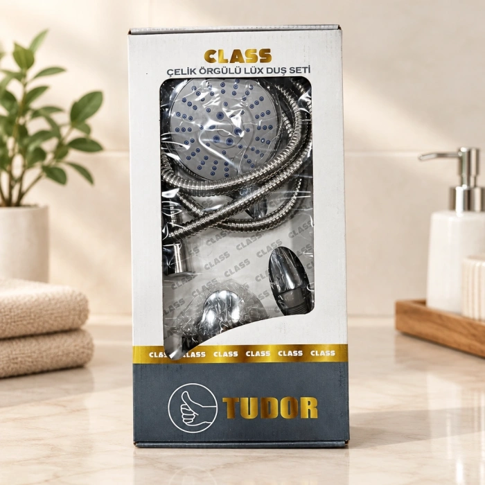 Class Çelik Lüks Duş Seti Kutulu