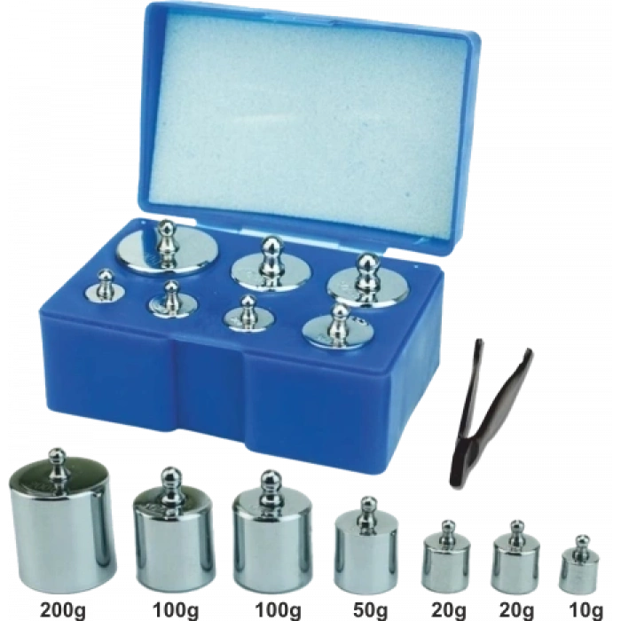 Diamond Terazi 8 Parça Ağırlık Paslanmaz Krom Gram Seti (300gr-200gr-100gr-50gr-20gr-10gr)