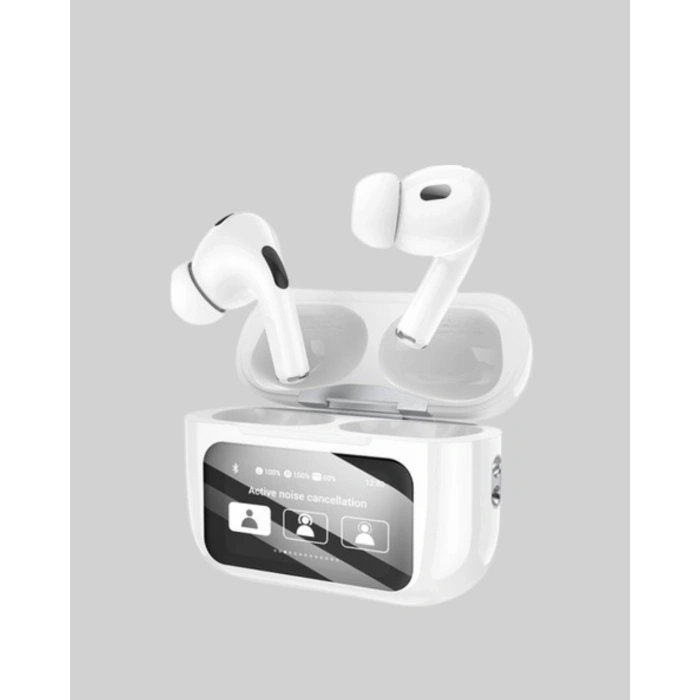 Dokunmatik Ekranlı Bluetooth Kulaklık – ANC, Suya Dayanıklı, Powerbank Kutulu