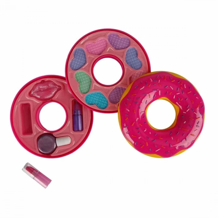 Donut Şekilli 2 Katlı Makyaj Güzellik Seti - S00002596