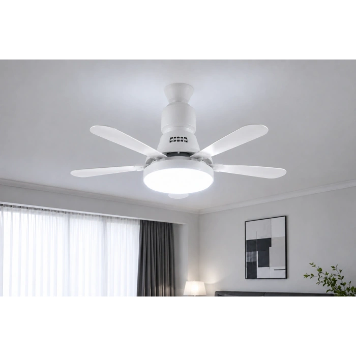 Eco Lounge 1 adet TRION TRN 1300 Nefes 50W Ledli Tavan Vantilatörü Kumandalı 3 Renk E27 Duy