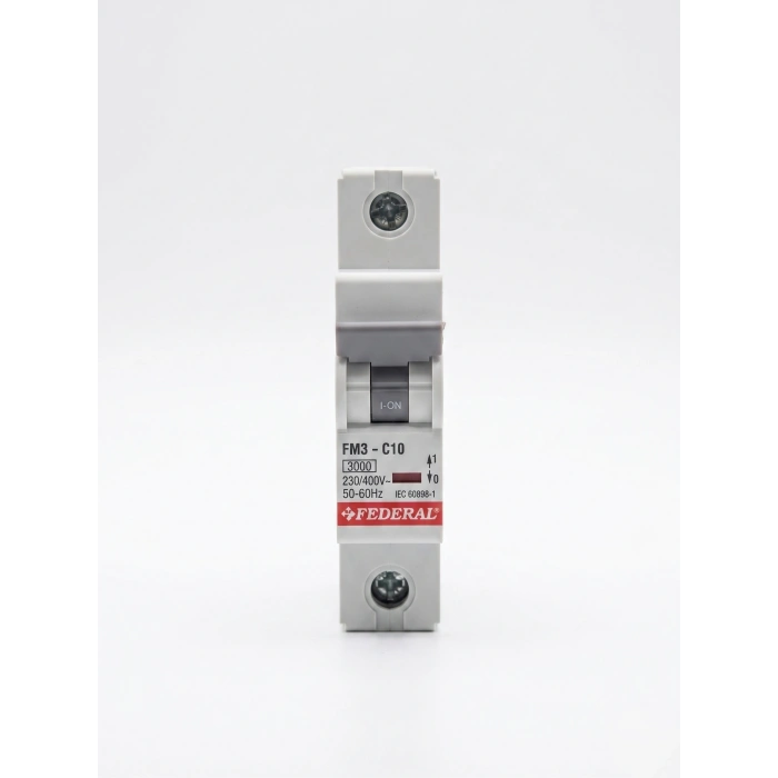 Eco Lounge FEDERAL 1X10 A C Tipi 3Ka Otomatik Sigorta FM3-C 9EC-C0331-0D10