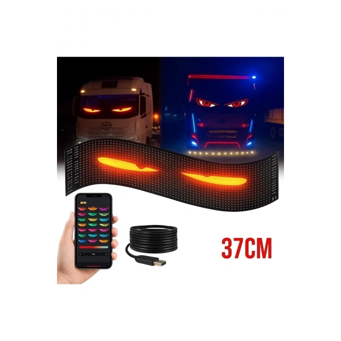 Esnek USB 5V Bluetooth Uygulama Kontrollü 16x64 LED Matrix Panel, Kayan Yazı Gösterimi