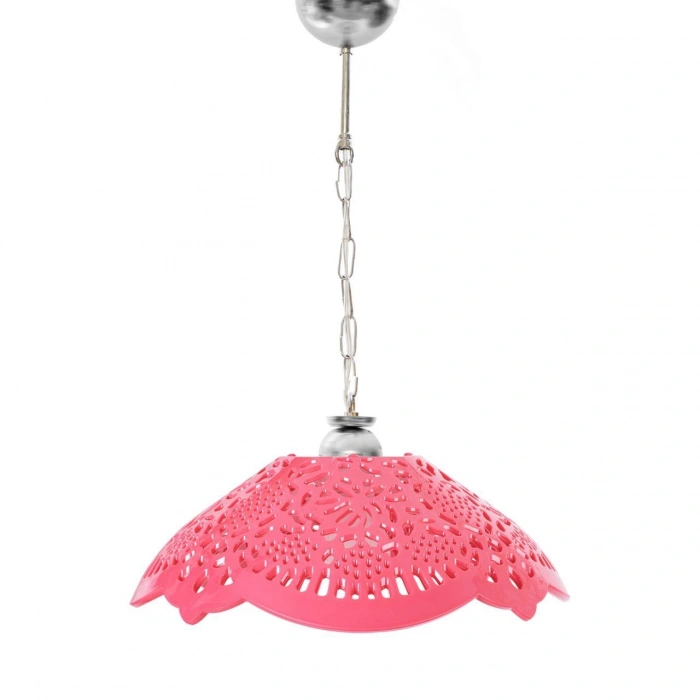 Fuşya Akrilik Avize Soft Pembe Modern Aydınlatma 35x35x12 cm