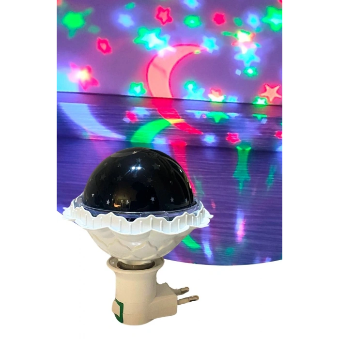 Kristal Gökyüzü Modlu Yıldızlı Hareketli 360 Derece Dönen Kristal Led Ampül