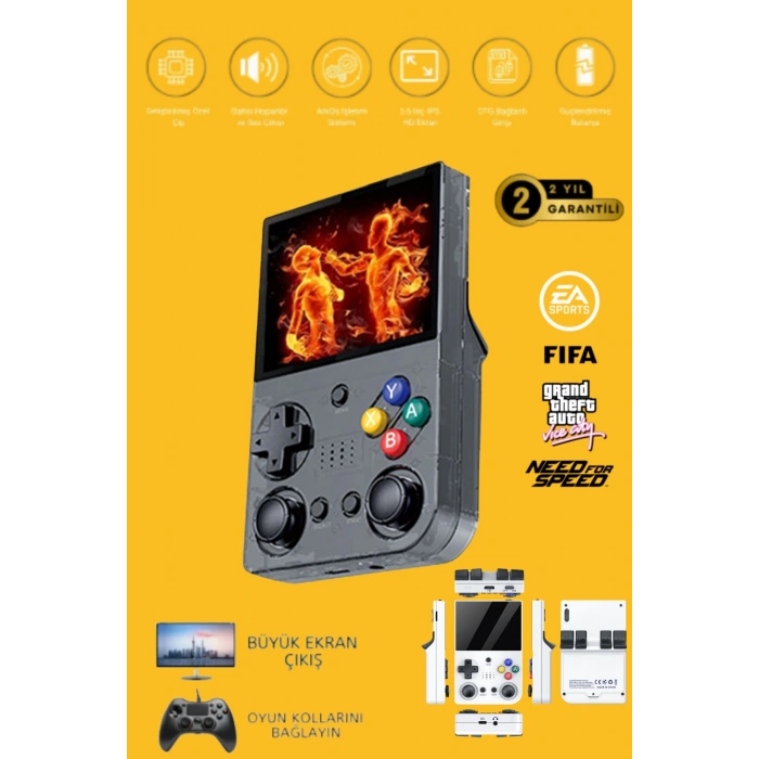 M21 64GB IPS HDMİ TV 20000+ Oyunlu Retro Arcade Atari PSP/PS1/Fıfa Gta Mario Games Oyun Konsolu