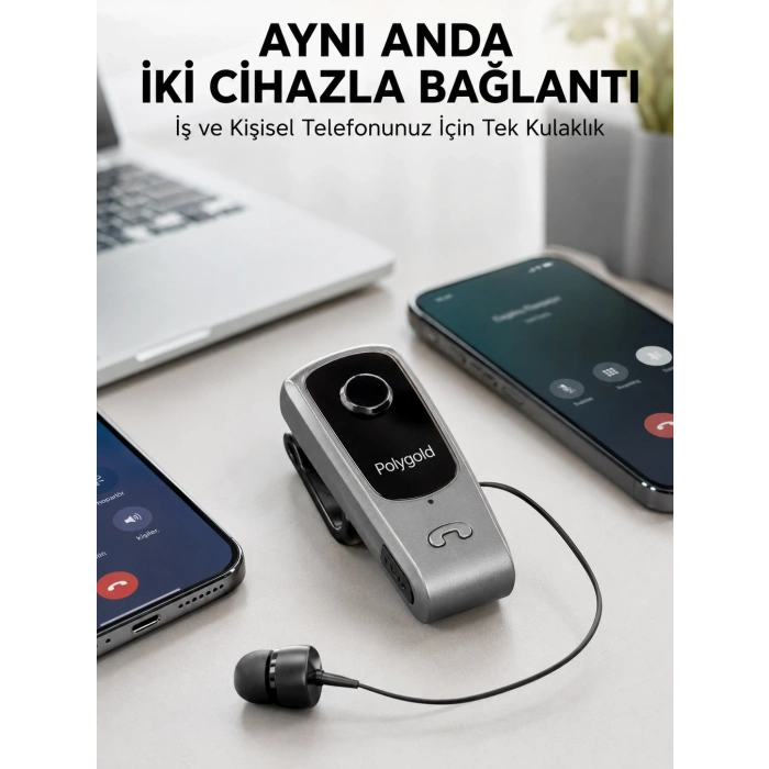 Mikrofonlu ve Ses Kontrollü Kablosuz Kulak İçi Kulaklık