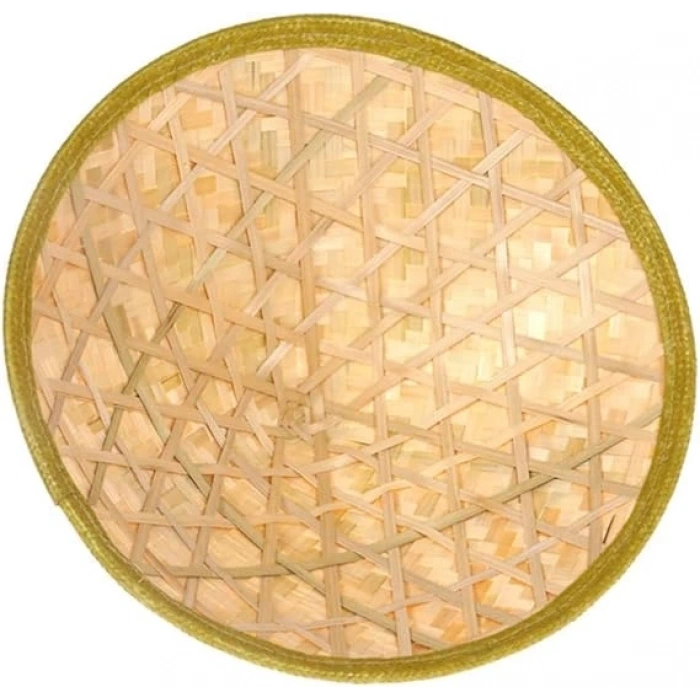 Naturel Renk Cambodia Kamboçyalı Vietnam Şapkası PVC Hasır