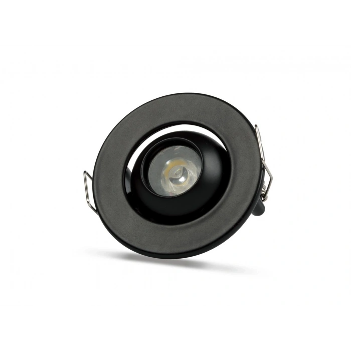 NOAS YL94 0201 Siyah Kasa 1W Led Spot 6500K Beyaz Işık