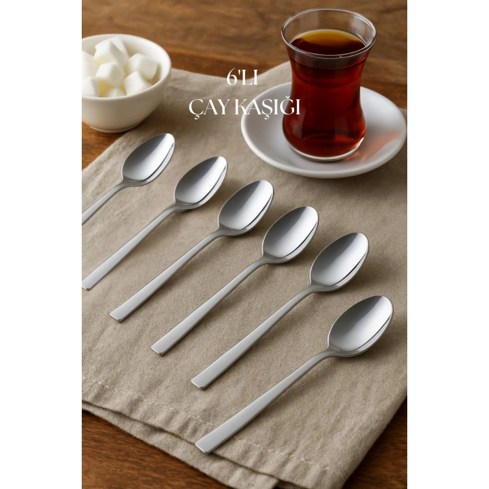 Paslanmaz Çelik 6’lı Çay Kaşığı Seti