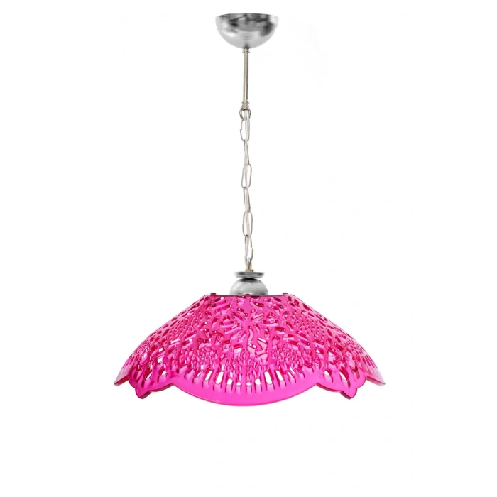 Pembe Akrilik Avize Modern Dekoratif Aydınlatma 35x35x12 cm