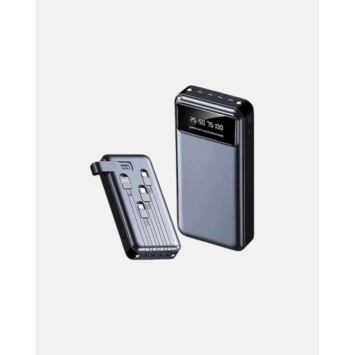 Powerbank 20000 mAh 4 Çıkışlı Hızlı Şarjlı ve LED Göstergeli