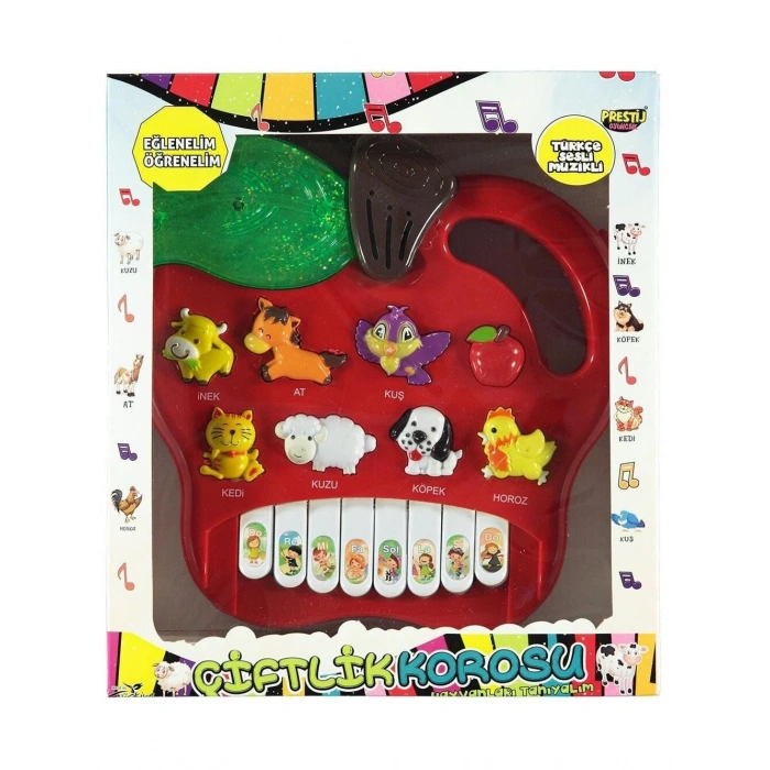 Prestij Kutulu Hayvanlı Pilli Elmalı Piano