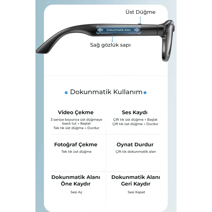 Pro Max Akıllı Gözlük Kameralı Yapay zeka,Müzik dinleme,telefon ile konuşma bluetooth