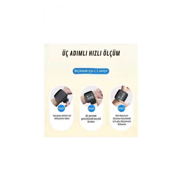 Renkli LCD Ekranlı Bilekten Tansiyon Aleti – Taşınabilir ve Kolay Kullanım Tansiyon Aleti