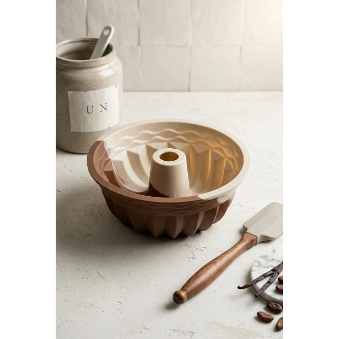 Silikon Dilimli Kek Kalıbı & Yapışmaz Isıya Dayanıklı Kek Pişirme Gereci (16 cm)