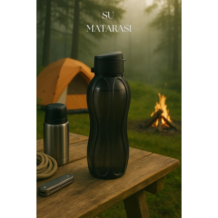 Suluk & Su Şişesi & Sporcu Matara Füme 1 lt