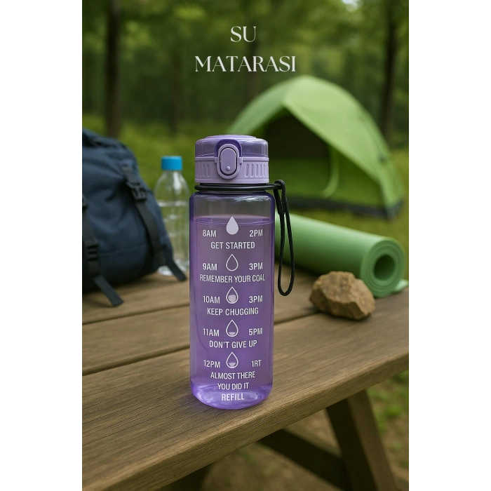 Suluk & Su Şişesi & Sporcu Matara Mor 1000 ml