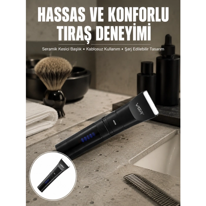 Suya Dayanıklı Tıraş Makinesi – Hassas Paslanmaz Çelik ve Titanyum Bıçak Yeni Nesil