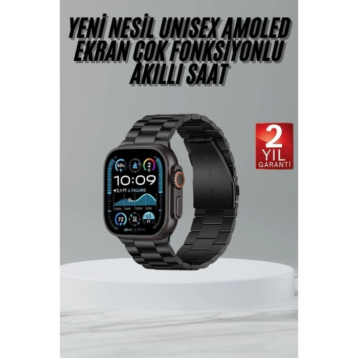 Ultra 3 Kordonlu Amoled Ekran Akıllı Saat Çok Fonksiyonlu Uyku ve Sağlık Takibi