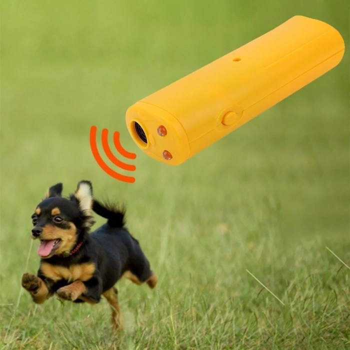 Ultrasonik Köpeksavar Cihaz – 150 Desibel, Ses Dalgasıyla Zararsız Koruma, LED Işıklı, Etkili