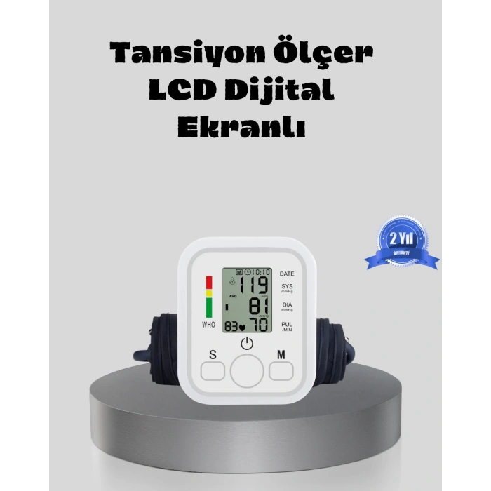 Üst Koldan Ölçüm Dijital Tansiyon Aleti – IHB Aritmi Uyarılı ve Çift Hafızalı