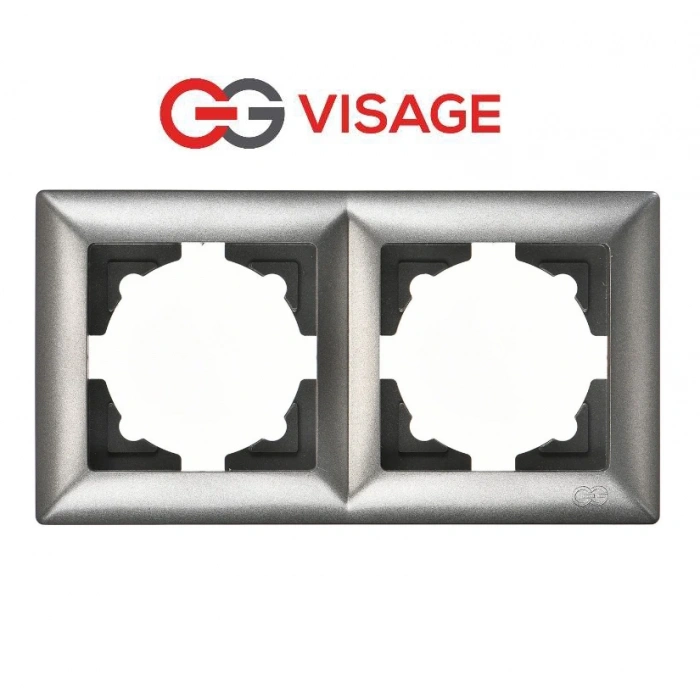 Visage Ambiance Füme 2 Li Çerçeve - Priz ve Anahtar İçin Uyumlu Çerçeve