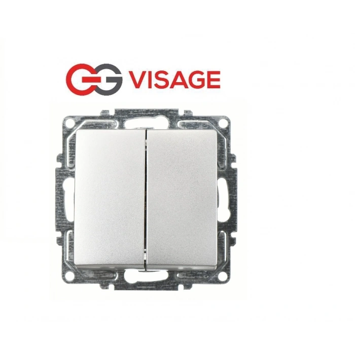 Visage Ambiance Gümüş Komütatör Anahtar Çerçevesiz - Priz ve Anahtar İçin Uyumlu Çerçeve