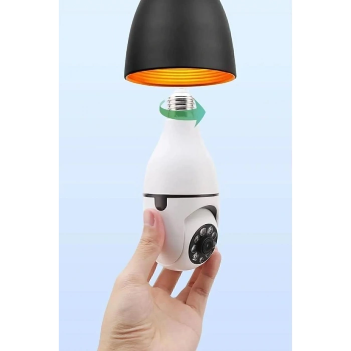 WiFi Kontrollü HD Çözünürlüklü Gece Görüşlü Çift Işıklı Hareket Sensörlü IP Güvenlik Kamerası