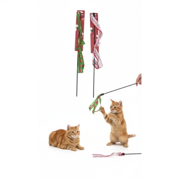 Yılbaşı Temalı Kedi Oyun Oltası