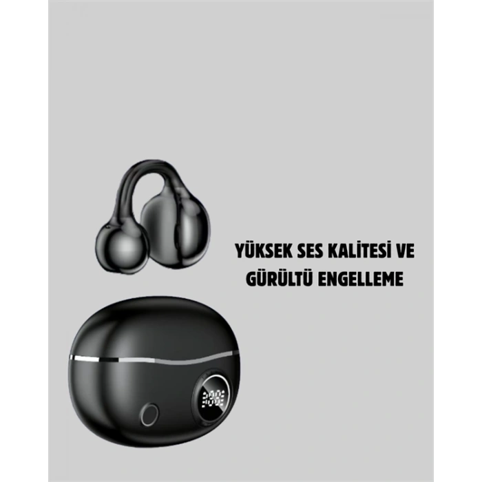 YXG10 Açık Kulak Bluetooth Kulaklık – Klipsli, Güvenli Spor Tasarım, 30 Saat Pil