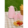 1 Lt Akrilik Soft Pembe Çay Termosu 12 Saat Sıcak 24 Saat Soğuk