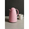 1 Lt Akrilik Soft Pembe Çay Termosu 12 Saat Sıcak 24 Saat Soğuk